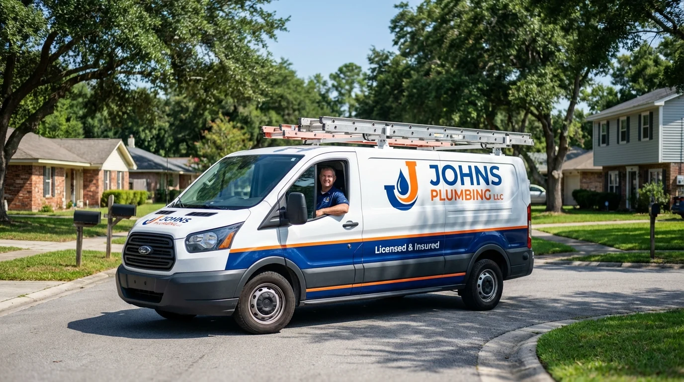 Johns Plumbing LLC service van in Blackwell, OK